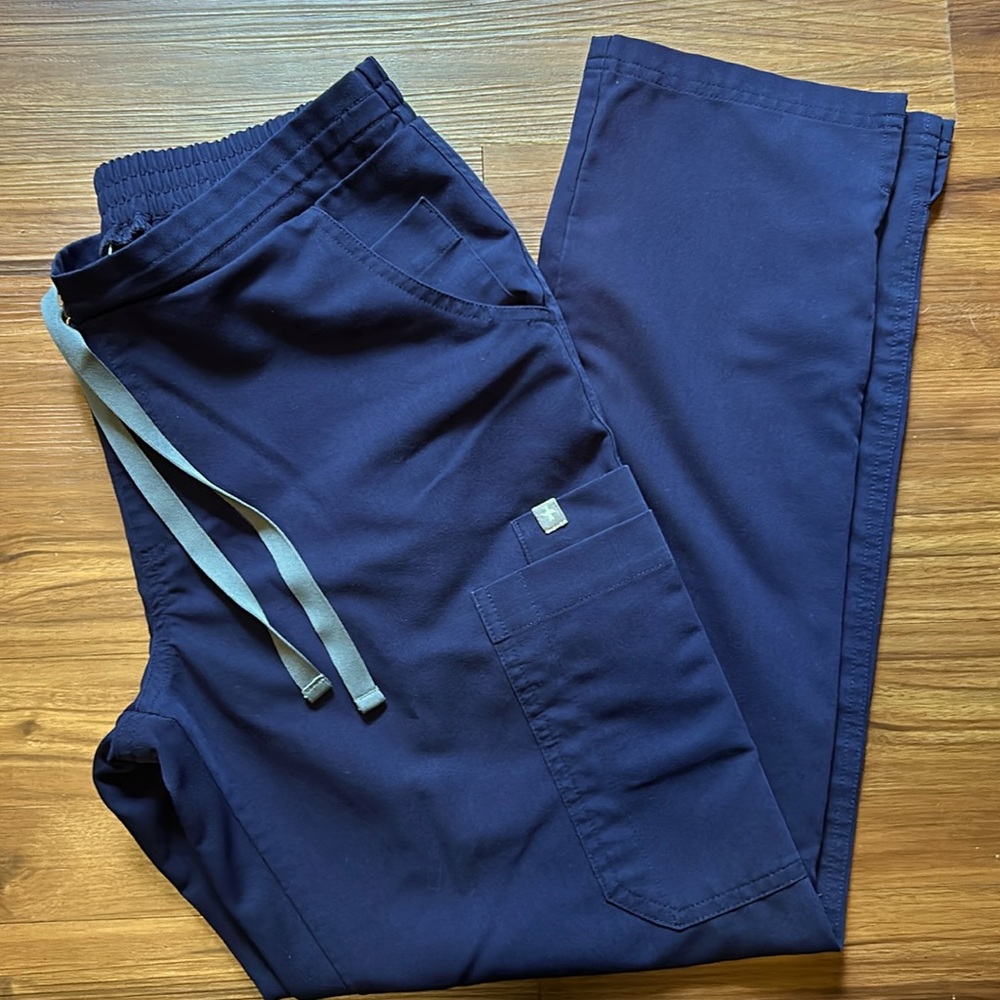FIGS Yola Skinny Scrub Pants TW2000P Navy Blue